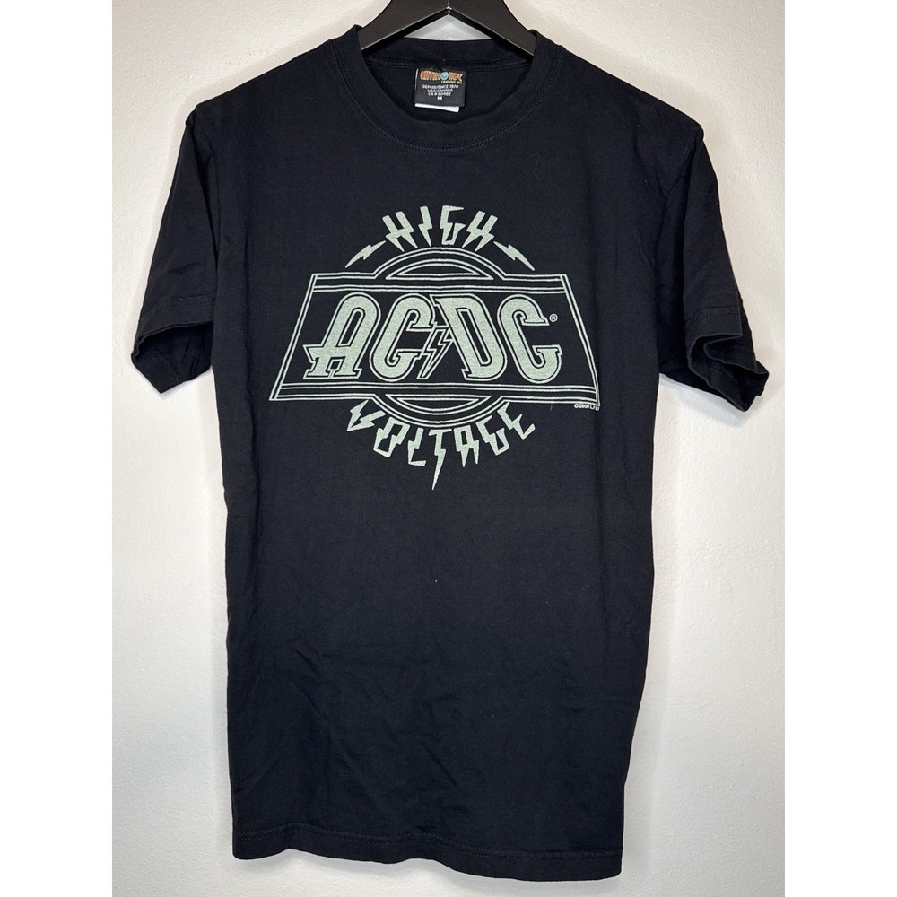 AC/DC ACDC High Voltage Band Tee 2003 Black Rock Shirt Size M